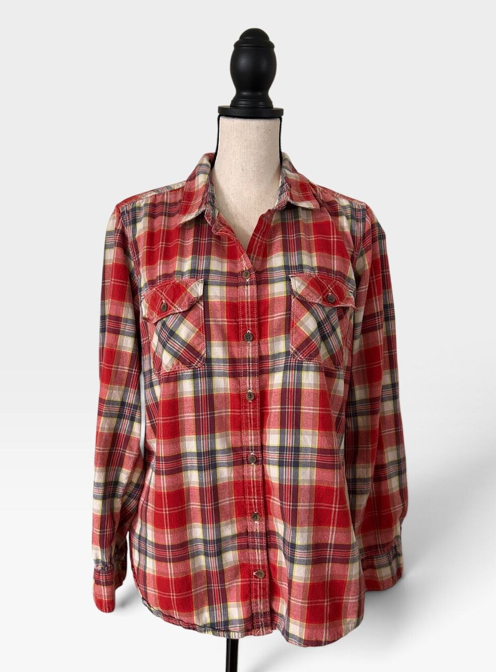 Eddie Bauer Women’s Lightweight Flannel Shirt, Size XL